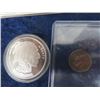 Image 6 : 2 Canada 25 cent Shinplaster, 1oz. Pure silver Buffalo Nickel, 1867-1967 Dollar Bill Paperweight, 19