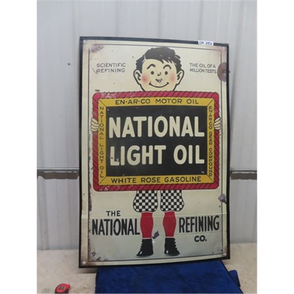 Vintage White Rose En-Ar-Co Sign 1960's Movie Prop 48" x 32"