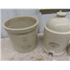 Image 3 : Large Medalta Chicken Waterer (w/ hairline crack in back) 2 Gal. , Medalta Crock , Small Medalta Jug