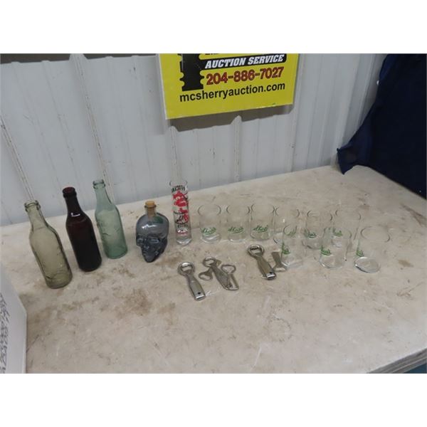 Beer Bottles: Empire Brewing, Brandon Brewing , McDonagh + Shea, 9 Sheas Beer Glasses, Openers & Gla