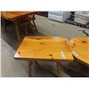 Image 6 : Cabin Pine Coffee Table 17" x 48" x 22" & 2 End Tables 21" x 16.5" x 25"