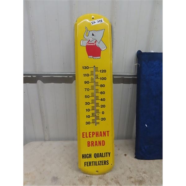 Elephant Brand Fertilizer Metal Thermometer 8.5" x 36"