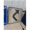 Image 4 : 3 Metal Traffic SIgns: No Exit 17.5"x 17.5" , Sask Sign 17.5" x 23.5" , Curve Sign 24" x 24"