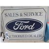 Image 2 : Die Cast '64 Ford Galaxie 500 1/18 scale in Box & Modern Metal Ford Sign 12" x 16"