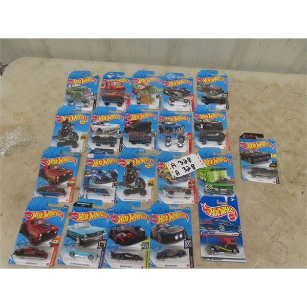 21 New Hot Wheel Cars in Package including 1st Appearance Batman