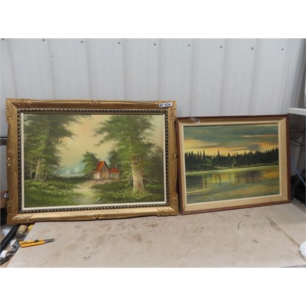 2 Pictures 1) 31" x 42" 1) 26" x 34"