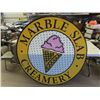Image 1 : Marble Slab Ice Cream Fiberglass Sign 72" Round