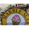 Image 2 : Marble Slab Ice Cream Fiberglass Sign 72" Round