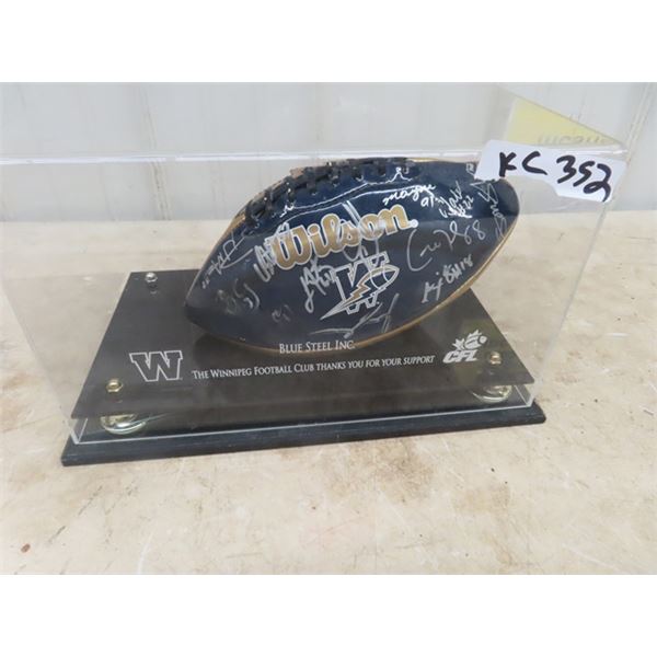 Wpg Blue Bombers Autographed Football - No Certificate