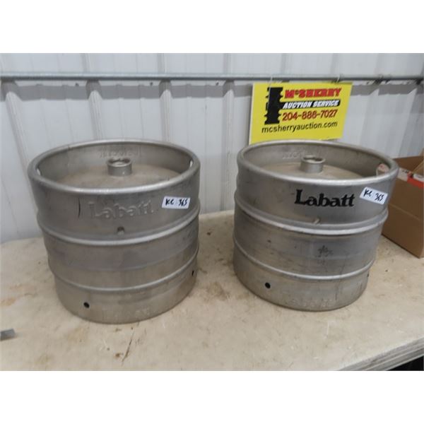 2 Labatt's Aluminium Keg