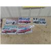 Image 1 : 5 Modern Metal Car Signs 8" x 12"