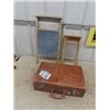 Image 1 : 2 Washboards & Leather Suit Case