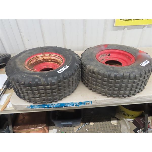2 Garden Tractor Wheels w/ Rims 22 x 8.00 -10