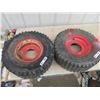 Image 2 : 2 Garden Tractor Wheels w/ Rims 22 x 8.00 -10