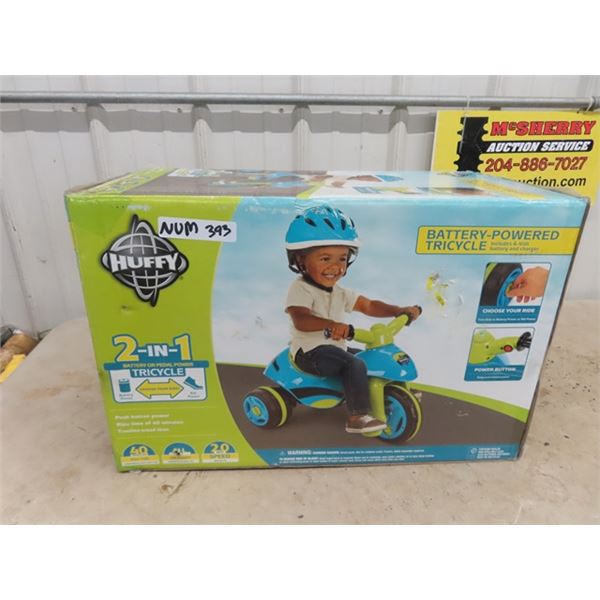 Huffy 2-in-1 Tricycle - Pedal or Battery Operated New in Box