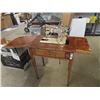 Image 1 : Hallmark Cabinet Sewing Machine - wood could be restained