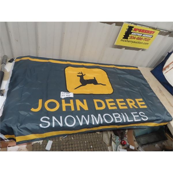John Deere Snowmobile Flag - New Old Stock 34" x 58"