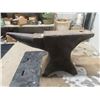 Image 4 : Approx. 150 lbs Anvil attached to a heavy Duty Metal Shop Table 35" high 34" x 34" anvil - 11" high 