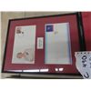 Image 4 : Prime Minister Trudeau + Queen Elizabeth framed w Certificate & Envelope