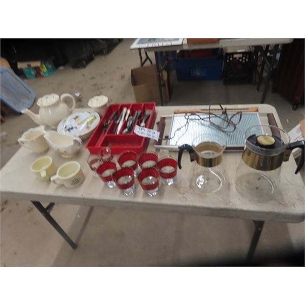 Tea Set, Bun Warmer, Glasswares plus more