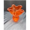 Image 3 : Vintage Organge Glass Vase Cat A