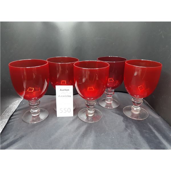 Red Glass Goblets Cat A
