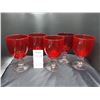 Image 1 : Red Glass Goblets Cat A