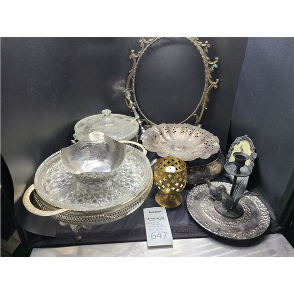 Silver Plate and Metal Décor & Servingware Cat A