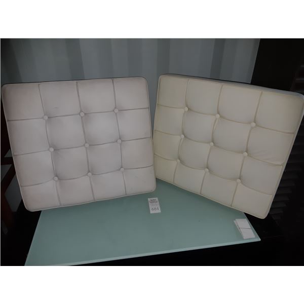 Leather Ottoman Cushions Cat B