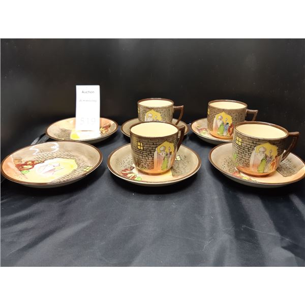 Rare Royal Doutlton Demitasse Cups & Saucers Cat A