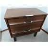Image 1 : Wood bedroom suite: bedside table, bed frame, headboard, dresser with mirror, armoire