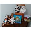 Image 1 : Asst Ty Beanie babies, wooden child's chair, 1000 pc jigsaw puzzle, asst toys and stuffies