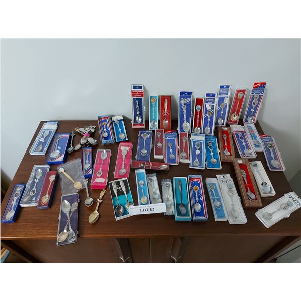 Asst collector souvenir spoons