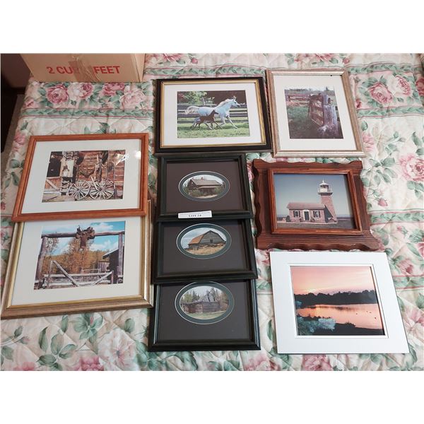 Asst framed photos and prints