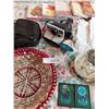 Image 3 : Devilled egg plate, decorative bowls, Tasco binoculars with case, Polaroid camera and flash, encased