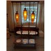 Image 1 : Vintage plant holder/room divider with large lights.