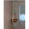 Image 1 : Macrame plant hanger; barn picture and kitchen; asst wall decor