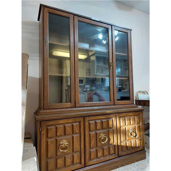 Hutch, wood with brass coloured hardware