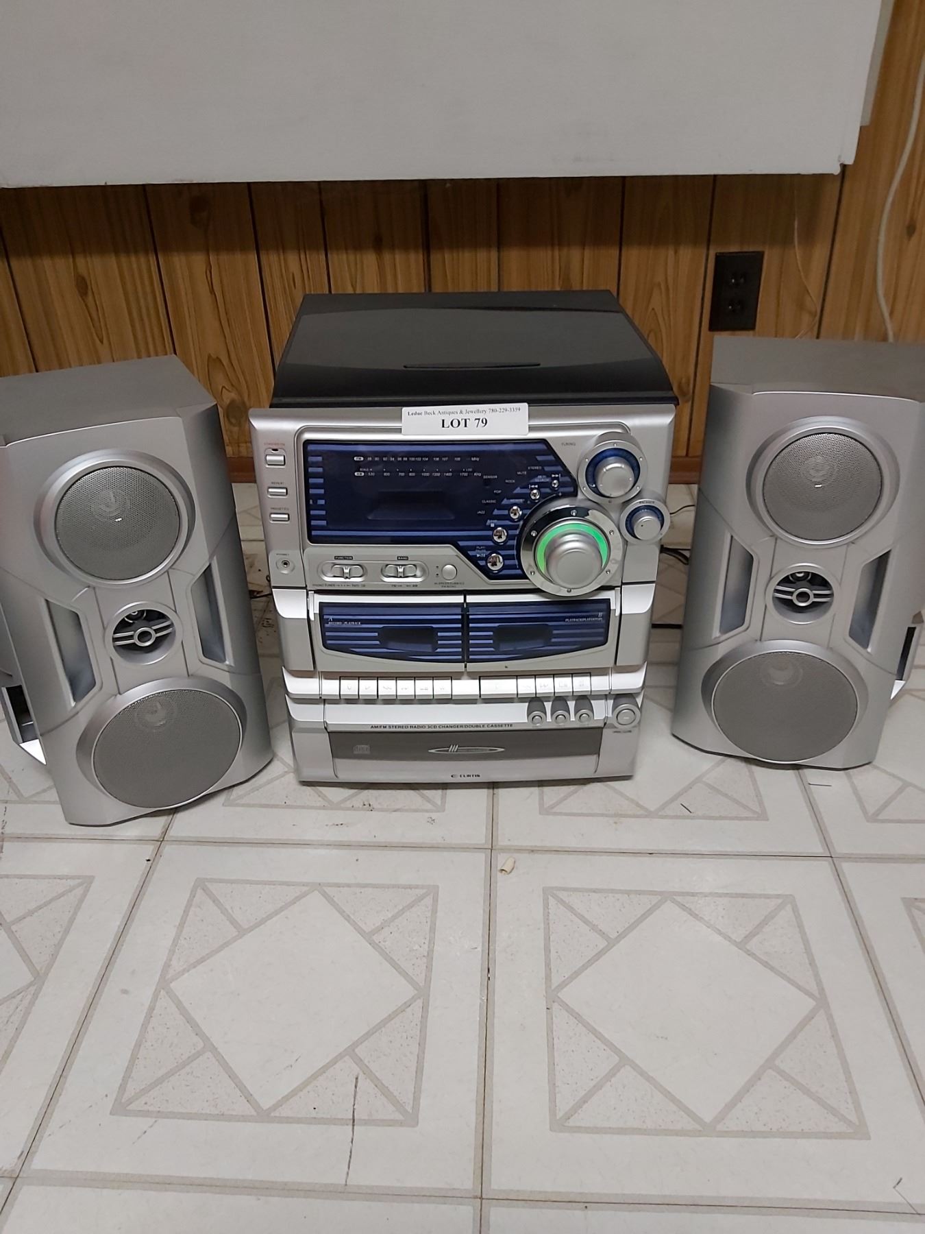 Curtis AM/FM stereo, 3 CD changer, double cassette with 2 speakers ...