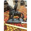 Image 2 : 2 Bronze type statues, cowboy & more & foal