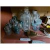 Image 3 : Vintage electric glass insulators; glass bottles; canning jars; vintage hair brush; pipes; miniature