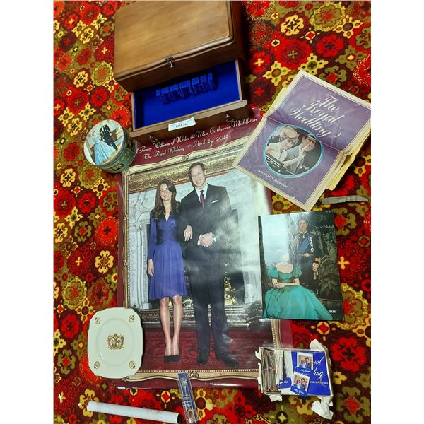 Queen Elizabeth & King George VI visit to Canada 1939 Commemorative plate; Royal matches; cookie tin