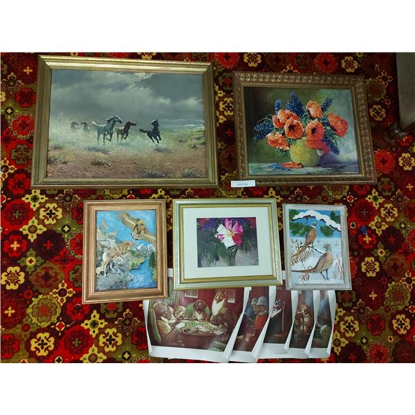 Asst paintings and prints
