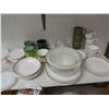 Image 3 : Vintage RCW Ice Cream Maker, Assorted Plates, Saucers, Bowls & Green Vase