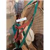 Image 5 : Wicker basket; asst hats; horseshoes; saddle hardware accessories; rope; straps with hardware