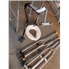 Image 3 : Walker, 2 pairs crutches, bath rail, toilet seat, cane