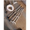 Image 4 : Walker, 2 pairs crutches, bath rail, toilet seat, cane