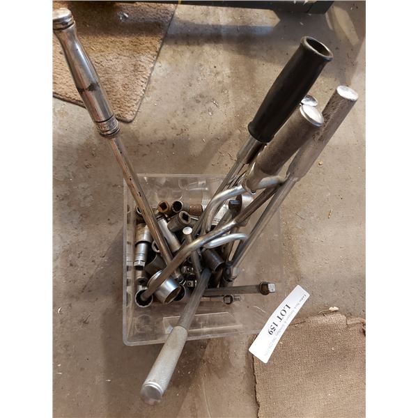 Asst automotive supplies incl battery charger, squeegees, wiper blades, jack, de-icer, brushes, belt