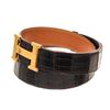 Image 5 : Hermes Black Leather Constance Belt