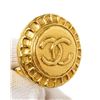 Image 3 : Chanel Gold CC Disc Earring